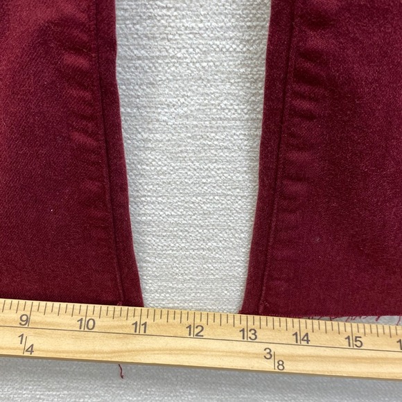 Kut from the Kloth Meg High Rise Fab Ab Wide Leg Maroon Denim Jeans Size 0 New - Picture 14 of 16